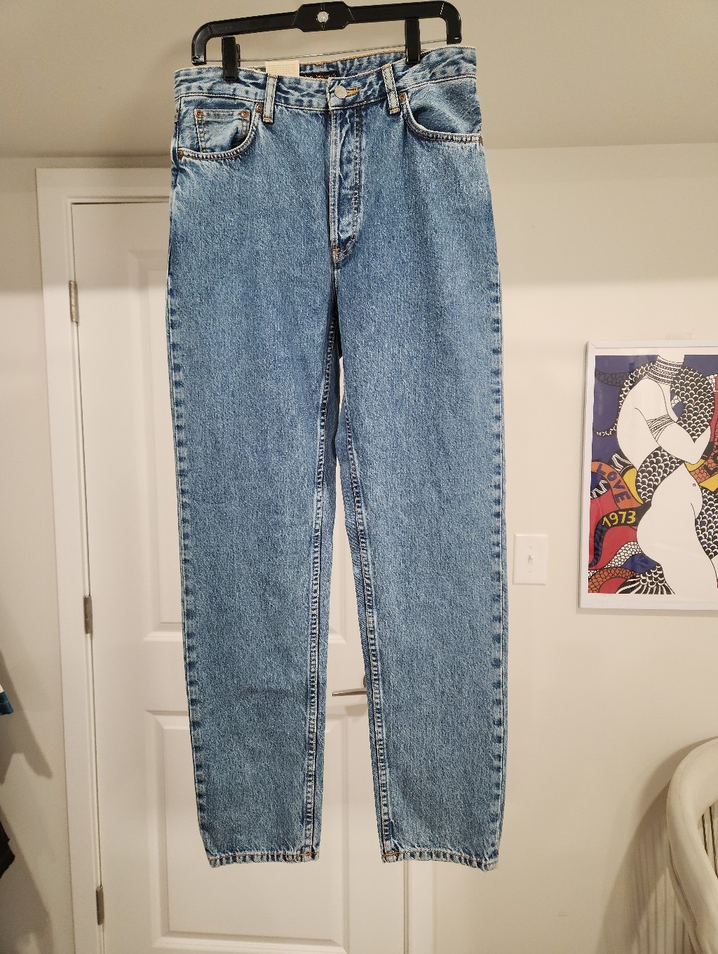 Nudie Jeans Breezy Britt Simply Blue Relaxed Straight Leg Jeans W31 L30